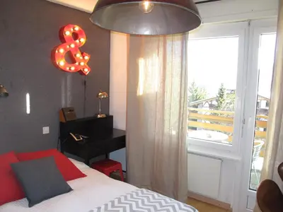 Ein Bett oder Betten in einem Zimmer der Unterkunft Hotel du Lac