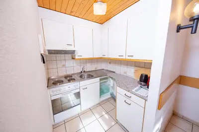 Küche/Küchenzeile in der Unterkunft Haus Alfa
