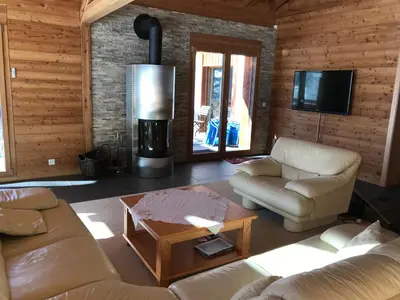 TV/Unterhaltungsangebot in der Unterkunft Chalet du Chef