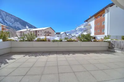 Ein allgemeiner Bergblick oder ein Berglick von der Ferienwohnung aus