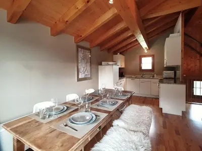 Küche/Küchenzeile in der Unterkunft Mountain Village Chalet
