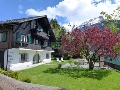 Ein Garten an der Unterkunft Holiday Home Chalet Aaregg by Interhome
