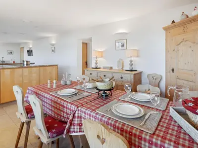 Küche/Küchenzeile in der Unterkunft Apartment Les Aiguilles Vertes Rez inférieur by Interhome