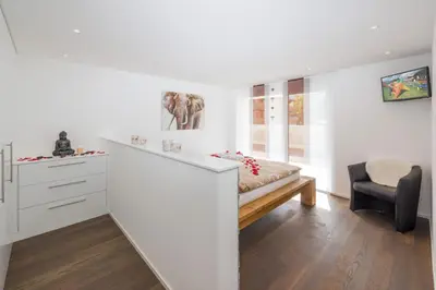 Ein Sitzbereich in der Unterkunft Milleggapark Casa Mia