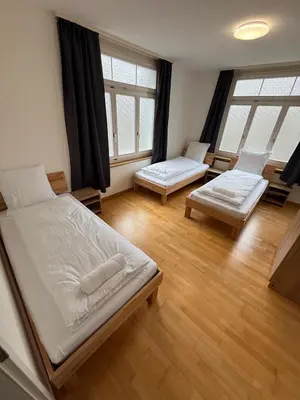 Ein Bett oder Betten in einem Zimmer der Unterkunft Swiss Holidays-City Apartments Interlaken