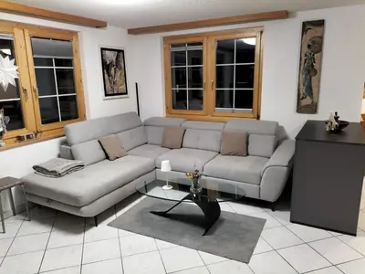 Ein Sitzbereich in der Unterkunft Ferienwohnung Paradiso 1