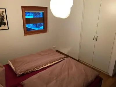 Ein Bett oder Betten in einem Zimmer der Unterkunft Ferienwohnung Ursis Stall