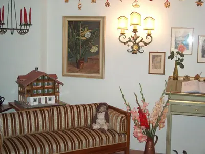 Ein Sitzbereich in der Unterkunft Hotel Gletschergarten