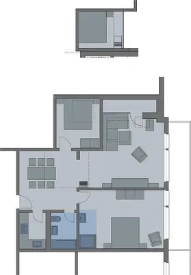 Grundriss der Unterkunft Apartment Riffelberg