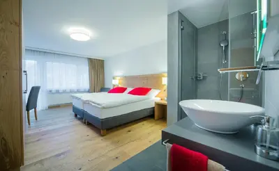 Ein Bett oder Betten in einem Zimmer der Unterkunft Apartment Riffelberg