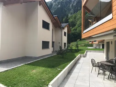 Ein allgemeiner Bergblick oder ein Berglick von der Ferienwohnung aus