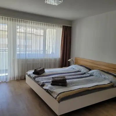 Ein Bett oder Betten in einem Zimmer der Unterkunft Viktoria B (J)