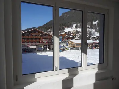 Ein allgemeiner Bergblick oder ein Berglick von der Ferienwohnung aus