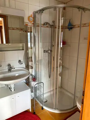 Ein Badezimmer in der Unterkunft Verträumt schön zu jeder Jahreszeit Bergpanoramasicht