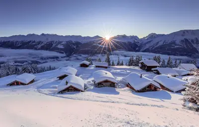Naturlandschaft in der Nähe des Chalets