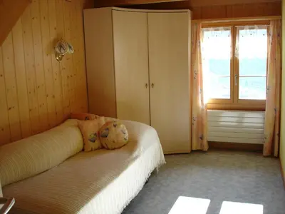Ein Sitzbereich in der Unterkunft Ferienwohnung Stalden