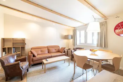 Ein Sitzbereich in der Unterkunft Haus Kirchplatz 4 by Zermatt Premium Apartments