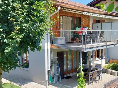 Ein Balkon oder eine Terrasse in der Unterkunft Apartment Daheim by Interhome