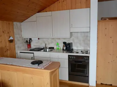 Küche/Küchenzeile in der Unterkunft Apartment Résidence Sonnegg - Herrli by Interhome