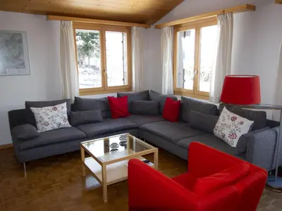 Ein Sitzbereich in der Unterkunft Apartment Möösli by Interhome