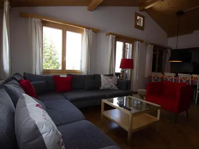 Ein Sitzbereich in der Unterkunft Apartment Möösli by Interhome
