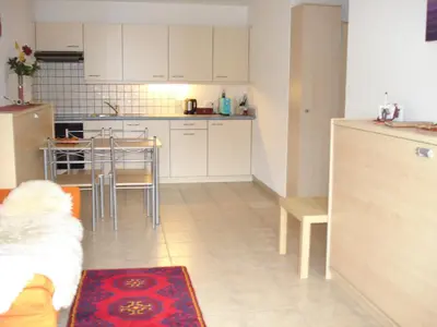 Küche/Küchenzeile in der Unterkunft Ferienwohnung Lenggenhager Plantzette