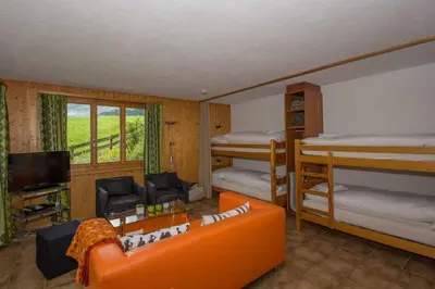 Ein Bett oder Betten in einem Zimmer der Unterkunft Chalet Falki