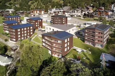 Das Gebäude in dem sich der Ferienpark befindet