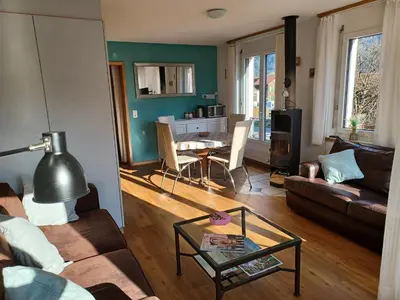 Ein Sitzbereich in der Unterkunft Jobling's Holiday Apartment