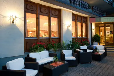 Ein Sitzbereich in der Unterkunft Seehotel Bönigen