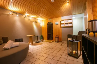 Ein Sitzbereich in der Unterkunft Hotel AMBiANCE