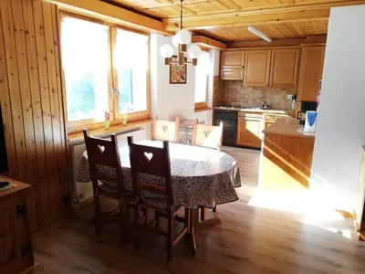 Küche/Küchenzeile in der Unterkunft Chalet Hedy Ferienwohnung