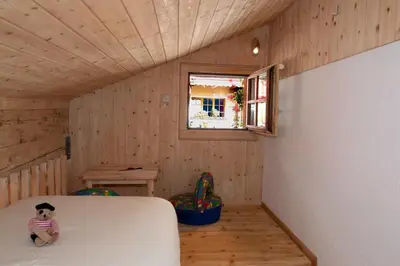 Ein Bett oder Betten in einem Zimmer der Unterkunft Hotel de Moiry Supérieur