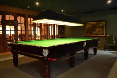 Ein Billardtisch in der Unterkunft Waldhotel Doldenhorn