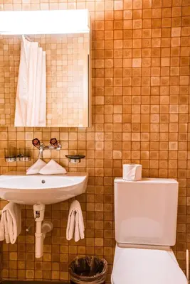 Ein Badezimmer in der Unterkunft Waldhuus Bellary