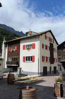 Ein allgemeiner Bergblick oder ein Berglick von der Ferienwohnung aus