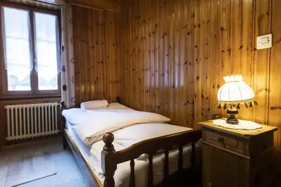 Ein Bett oder Betten in einem Zimmer der Unterkunft Aiguille de La Tza