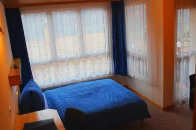 Ein Bett oder Betten in einem Zimmer der Unterkunft Hotel Alpha