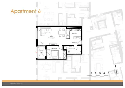 Grundriss der Unterkunft Apartment Silberdistel - GRIWA RENT AG