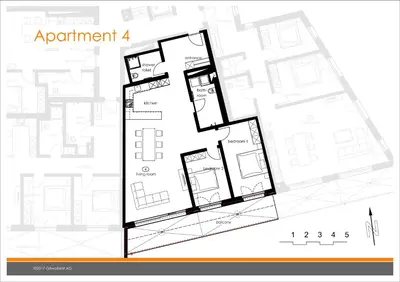 Grundriss der Unterkunft Apartment Ankebälleli - GRIWA RENT AG