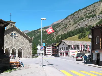 Ein allgemeiner Bergblick oder ein Berglick von der Ferienwohnung aus