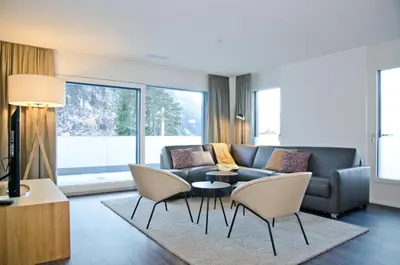 Ein Sitzbereich in der Unterkunft Apartment Krokus - GRIWA RENT AG