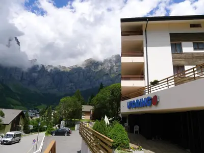 Ein allgemeiner Bergblick oder ein Berglick von der Ferienwohnung aus