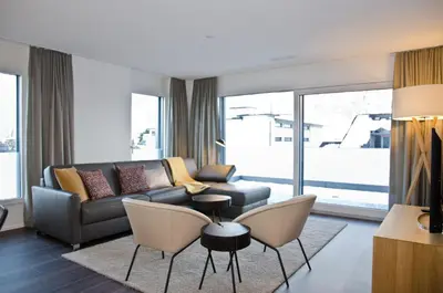 Ein Sitzbereich in der Unterkunft Apartment Anemone - GRIWA RENT AG