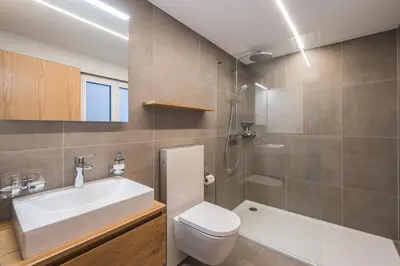 Ein Badezimmer in der Unterkunft Ferienhaus Matterhorngruss