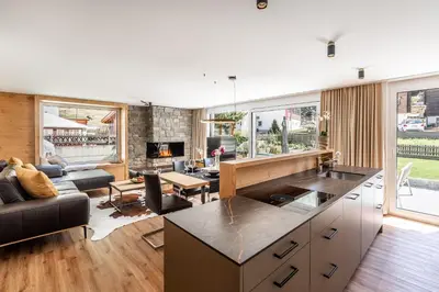 Ein Sitzbereich in der Unterkunft Dalias Ferienparadies Apartment EDELWEISS 6P