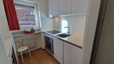 Küche/Küchenzeile in der Unterkunft L'oree 12