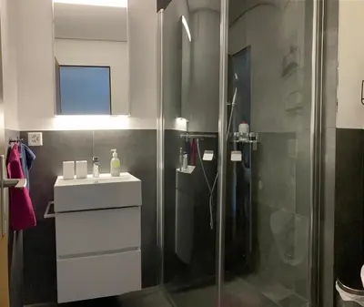 Ein Badezimmer in der Unterkunft Bodmen B