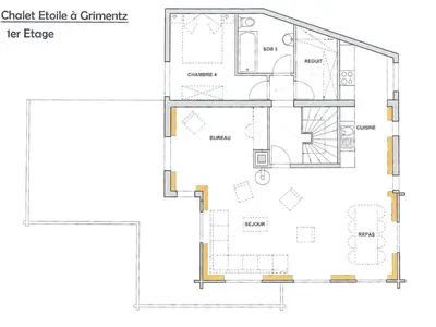 Grundriss der Unterkunft Chalet Etoile