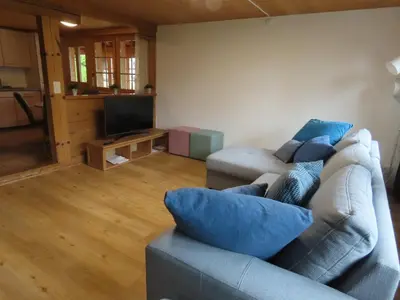 TV/Unterhaltungsangebot in der Unterkunft Holzhaus bei Interlaken